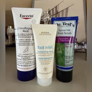 Luxury Foot Care Bundle: Eucerin, Aveda, & Dr. Teal's